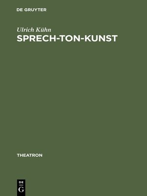 cover image of Sprech-Ton-Kunst
